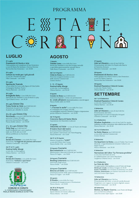 Programma Estate Coratina 2020