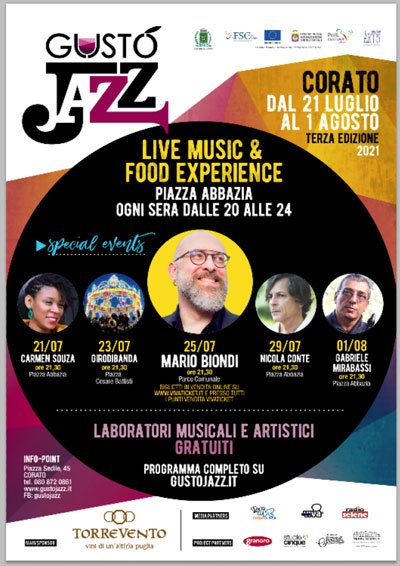 GUSTO JAZZ Live Music & Food Experience III Edizione Corato 1