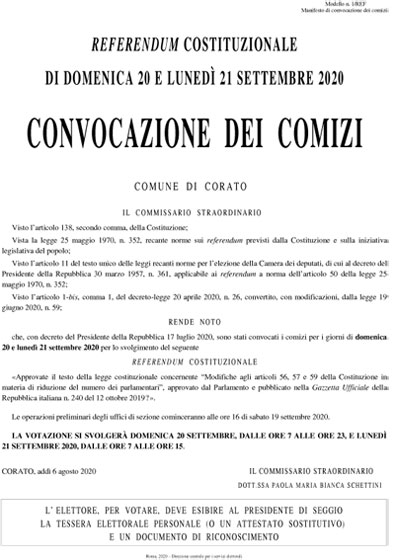 Convocazione  Comizi