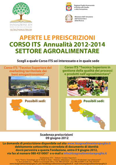 Apertura preiscrizioni n.2 Corsi ITS