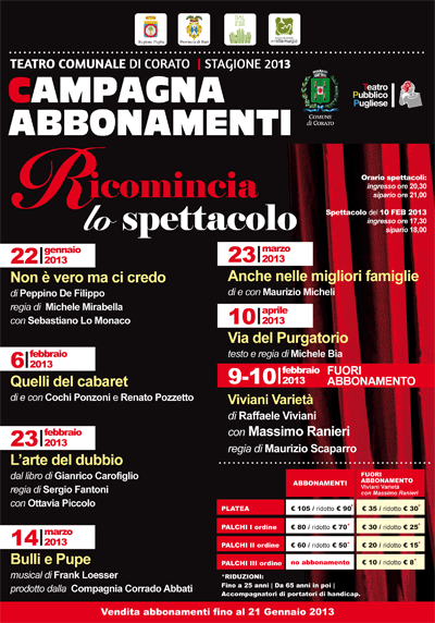 Teatro Comunale Programma e costi